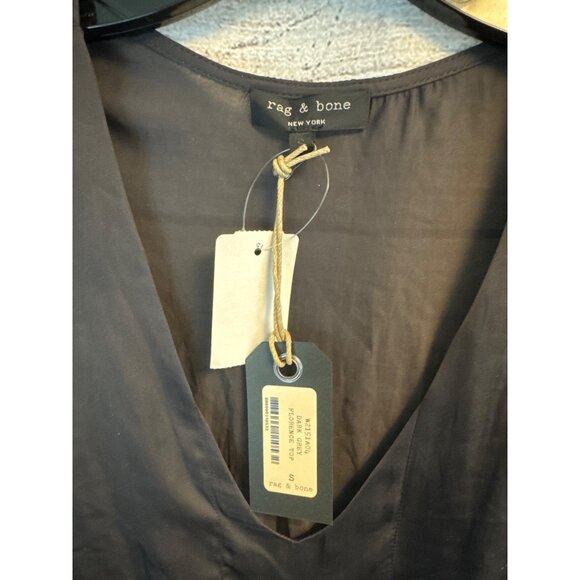 NWT Rag & Bone Dark Grey Sleeveless Asymmetrical Top S - Picture 2 of 3